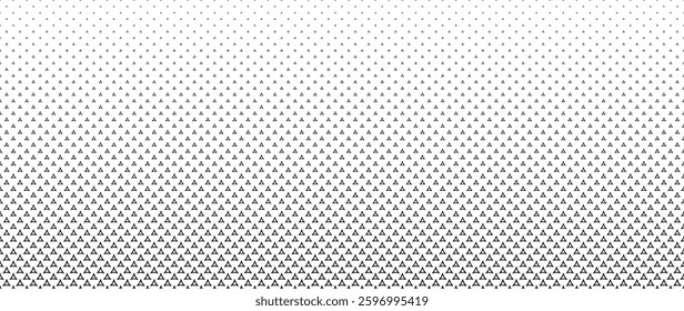 Blended  black triangle on white for pattern and background,  Abstract geometric texture collection design. 