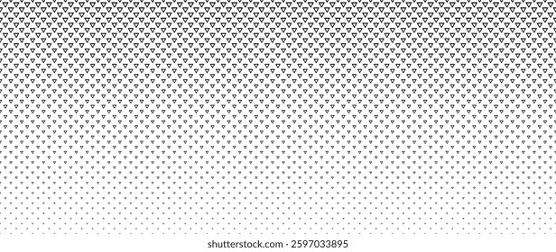 Blended  black triangle on white for pattern and background,  Abstract geometric texture collection design. 