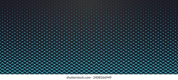 Blended blue arrow on black for pattern and background, Pyramid 3D pattern background. Abstract geometric texture collection design. Vector illustration, 3D heart shapes background