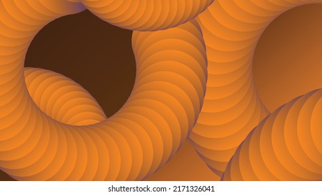 Blended Circle Shapes In Spiral Direction With Gradient Background Vector Illustration Background