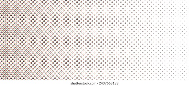 Blended  colorful smile flower on white for pattern and background, halftone effect.
