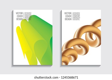 Blended covers, golden gradient wavy lines. Futuristic minimal design. Multi-colored bionic background. Modern visual effect. Repeating lines. For poster, layout, placard, grunge paper, card.