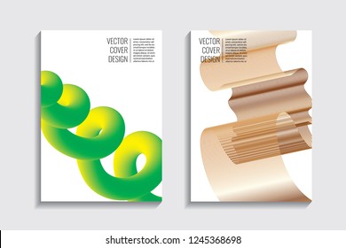 Blended covers, golden gradient wavy lines. Futuristic minimal design. Multi-colored bionic background. Modern visual effect. Repeating lines. For poster, layout, placard, grunge paper, card.