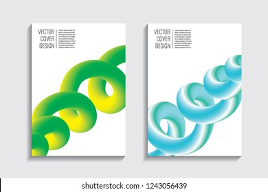 Blended covers with gradient wavy line shapes. Futuristic minimal design. Multi-colored bionic background. Modern visual effect. Repeating lines. For poster, layout, placard, grunge paper, card, book.