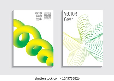 Blended covers, gradient wavy line shapes. Futuristic minimal design. Multi-colored bionic background. Modern visual effect. Repeating lines. For poster, layout, placard, grunge paper, card, book.