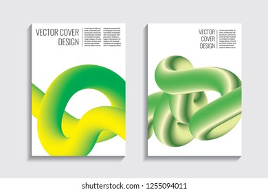 Blended covers, gradient wavy line shapes. Futuristic minimal design. Multi-colored bionic background. Modern visual effect. Repeating lines. For poster, layout, placard, grunge paper, card, book
