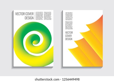 Blended covers, gradient wavy line shapes. Futuristic minimal design. Warm-colored bionic background. Modern visual effect. Repeating lines. For poster, layout, placard, grunge paper, card, book