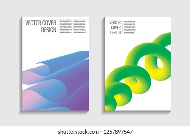 Blended covers, gradient wavy line shapes. Futuristic minimal design. Abstract cyber background. Modern visual effect. Repeating lines. For poster, layout, placard, grunge paper, card, book