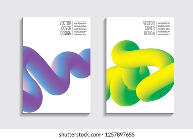 Blended covers, gradient wavy line shapes. Futuristic minimal design. Abstract cyber background. Modern visual effect. Repeating lines. For poster, layout, placard, grunge paper, card, book