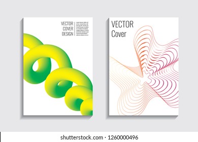 Blended covers, gradient wavy line shapes. Futuristic minimal design. Abstract cyber background. Modern visual effect. Repeating lines. For poster, layout, placard, grunge paper, card, book