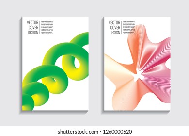 Blended covers, gradient wavy line shapes. Futuristic minimal design. Abstract cyber background. Modern visual effect. Repeating lines. For poster, layout, placard, grunge paper, card, book