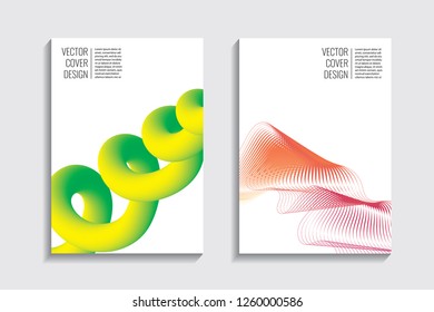 Blended covers, gradient wavy line shapes. Futuristic minimal design. Abstract cyber background. Modern visual effect. Repeating lines. For poster, layout, placard, grunge paper, card, book