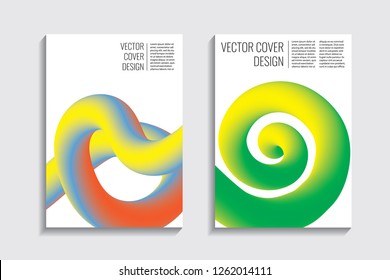 Blended covers, gradient wavy line shapes. Futuristic minimal design. Abstract cyber background. Modern visual effect. Repeating lines. For poster, layout, placard, grunge paper, card, book