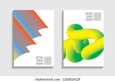 Blended covers, gradient wavy line shapes. Futuristic minimal design. Abstract cyber background. Modern visual effect. Repeating lines. For poster, layout, placard, grunge paper, card, book