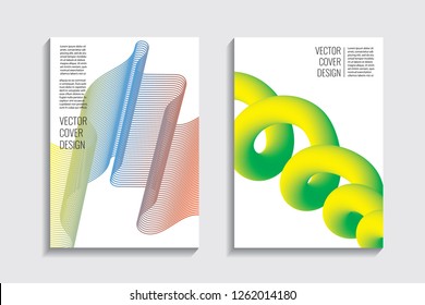Blended covers, gradient wavy line shapes. Futuristic minimal design. Abstract cyber background. Modern visual effect. Repeating lines. For poster, layout, placard, grunge paper, card, book