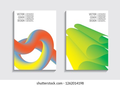 Blended covers, gradient wavy line shapes. Futuristic minimal design. Abstract cyber background. Modern visual effect. Repeating lines. For poster, layout, placard, grunge paper, card, book