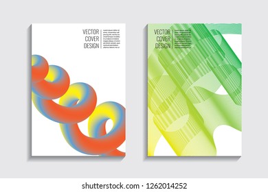 Blended covers, gradient wavy line shapes. Futuristic minimal design. Abstract cyber background. Modern visual effect. Repeating lines. For poster, layout, placard, grunge paper, card, book