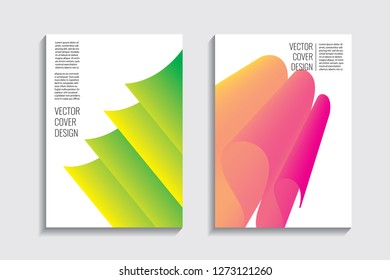 Blended covers, gradient wavy line shapes. Futuristic minimal design. Abstract cyber background. Modern visual effect. Repeating lines. For poster, layout, placard, grunge paper, card, book
