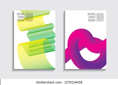 Blended covers, gradient wavy line shapes. Futuristic minimal design. Abstract cyber background. Modern visual effect. Repeating lines. For poster, layout, placard, grunge paper, card, book