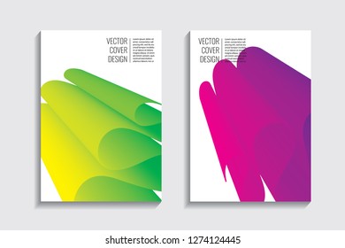 Blended covers, gradient wavy line shapes. Futuristic minimal design. Abstract cyber background. Modern visual effect. Repeating lines. For poster, layout, placard, grunge paper, card, book