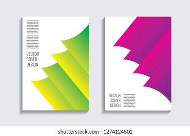 Blended covers, gradient wavy line shapes. Futuristic minimal design. Abstract cyber background. Modern visual effect. Repeating lines. For poster, layout, placard, grunge paper, card, book