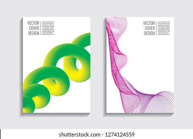 Blended covers, gradient wavy line shapes. Futuristic minimal design. Abstract cyber background. Modern visual effect. Repeating lines. For poster, layout, placard, grunge paper, card, book