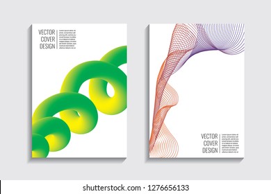 Blended covers, gradient wavy line shapes. Futuristic minimal design. Abstract cyber background. Modern visual effect. Repeating lines. For poster, layout, placard, grunge paper, card, book