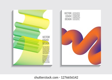 Blended covers, gradient wavy line shapes. Futuristic minimal design. Abstract cyber background. Modern visual effect. Repeating lines. For poster, layout, placard, grunge paper, card, book