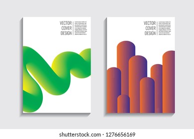 Blended covers, gradient wavy line shapes. Futuristic minimal design. Abstract cyber background. Modern visual effect. Repeating lines. For poster, layout, placard, grunge paper, card, book