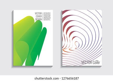 Blended covers, gradient wavy line shapes. Futuristic minimal design. Abstract cyber background. Modern visual effect. Repeating lines. For poster, layout, placard, grunge paper, card, book