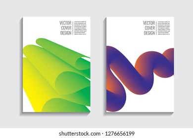 Blended covers, gradient wavy line shapes. Futuristic minimal design. Abstract cyber background. Modern visual effect. Repeating lines. For poster, layout, placard, grunge paper, card, book