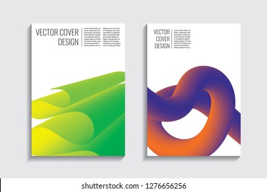 Blended covers, gradient wavy line shapes. Futuristic minimal design. Abstract cyber background. Modern visual effect. Repeating lines. For poster, layout, placard, grunge paper, card, book