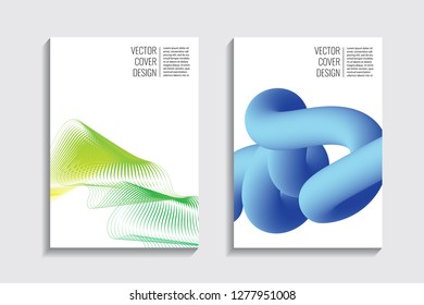 Blended covers, gradient wavy line shapes. Futuristic minimal design. Warm-colored bionic background. Modern visual effect. Repeating lines. For poster, layout, placard, grunge paper, card, book