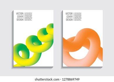Blended covers, gradient wavy line shapes. Futuristic minimal design. Warm-colored bionic background. Modern visual effect. Repeating lines. For poster, layout, placard, grunge paper, card, book