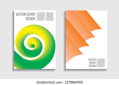 Blended covers, gradient wavy line shapes. Futuristic minimal design. Warm-colored bionic background. Modern visual effect. Repeating lines. For poster, layout, placard, grunge paper, card, book