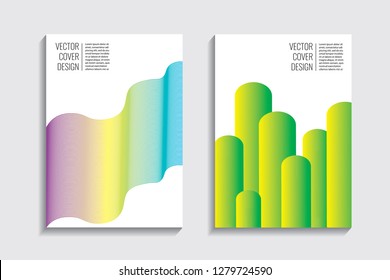 Blended covers, gradient wavy line shapes. Futuristic minimal design. Warm-colored bionic background. Modern visual effect. Repeating lines. For poster, layout, placard, grunge paper, card, book