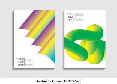 Blended covers, gradient wavy line shapes. Futuristic minimal design. Warm-colored bionic background. Modern visual effect. Repeating lines. For poster, layout, placard, grunge paper, card, book