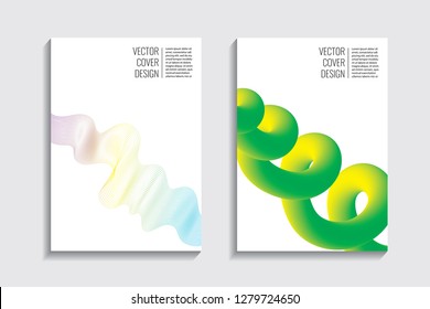 Blended covers, gradient wavy line shapes. Futuristic minimal design. Warm-colored bionic background. Modern visual effect. Repeating lines. For poster, layout, placard, grunge paper, card, book