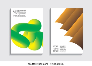Blended covers, gradient wavy line shapes. Futuristic minimal design. Warm-colored bionic background. Modern visual effect. Repeating lines. For poster, layout, placard, grunge paper, card, book