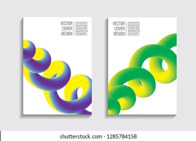 Blended covers, gradient wavy line shapes. Futuristic minimal design. Warm-colored bionic background. Modern visual effect. Repeating lines. For poster, layout, placard, grunge paper, card, book