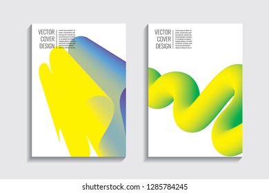 Blended covers, gradient wavy line shapes. Futuristic minimal design. Warm-colored bionic background. Modern visual effect. Repeating lines. For poster, layout, placard, grunge paper, card, book