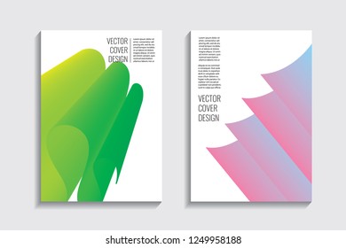 Blended covers, holo gradient wavy line shapes. Futuristic minimal design. Multi-colored bionic background. Modern visual effect. Repeating lines. For poster, layout, placard, grunge paper, card, book