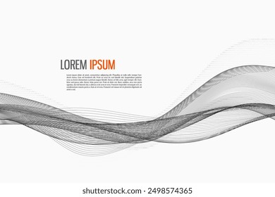 Blended curved wavy lines. Modern background for business cards, posters, sites, covers, postcards, labels mockup. Pop Art Design. Vector illustration.