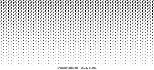 Blended  doodle black cat on white for pattern and background,  Abstract geometric texture collection design,Halloween concept.