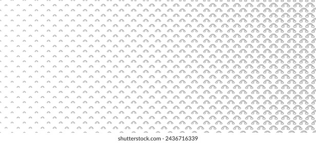 Blended  doodle hand drawn line of clouds and rainbows on white for pattern and background, halftone effect.