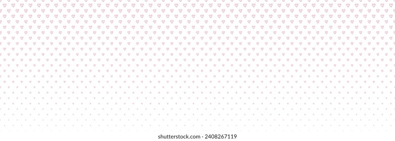 Blended  doodle pink heart line on white for pattern and background, Valentine's background.