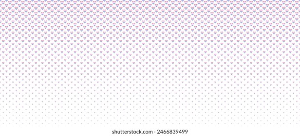 Blended  doodle pride heart on white for pattern and background, halftone effect, PRIDE month  background