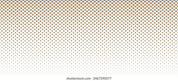 Blended  doodle pride heart on white for pattern and background, halftone effect, PRIDE month  background