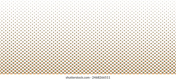 Blended  doodle pride heart on white for pattern and background, halftone effect, PRIDE month  background