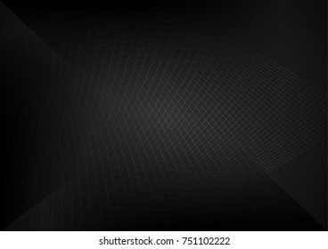 Blended elegant figures on a black background. Vector abstract layout